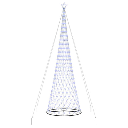 LED Christmas Tree with Stand Blue 138.5 x 138.5 x 399 cm Metal