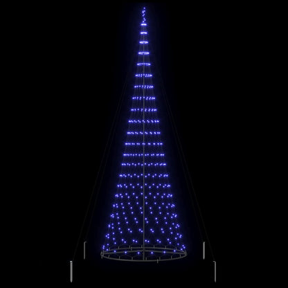 LED Christmas Tree with Stand Blue 138.5 x 138.5 x 399 cm Metal