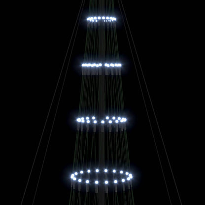 LED Christmas Tree Cool White 160 x 160 x 500 cm Metal