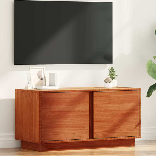 TV Cabinet Wax Brown 80 x 35 x 40.5 cm Solid Pine Wood