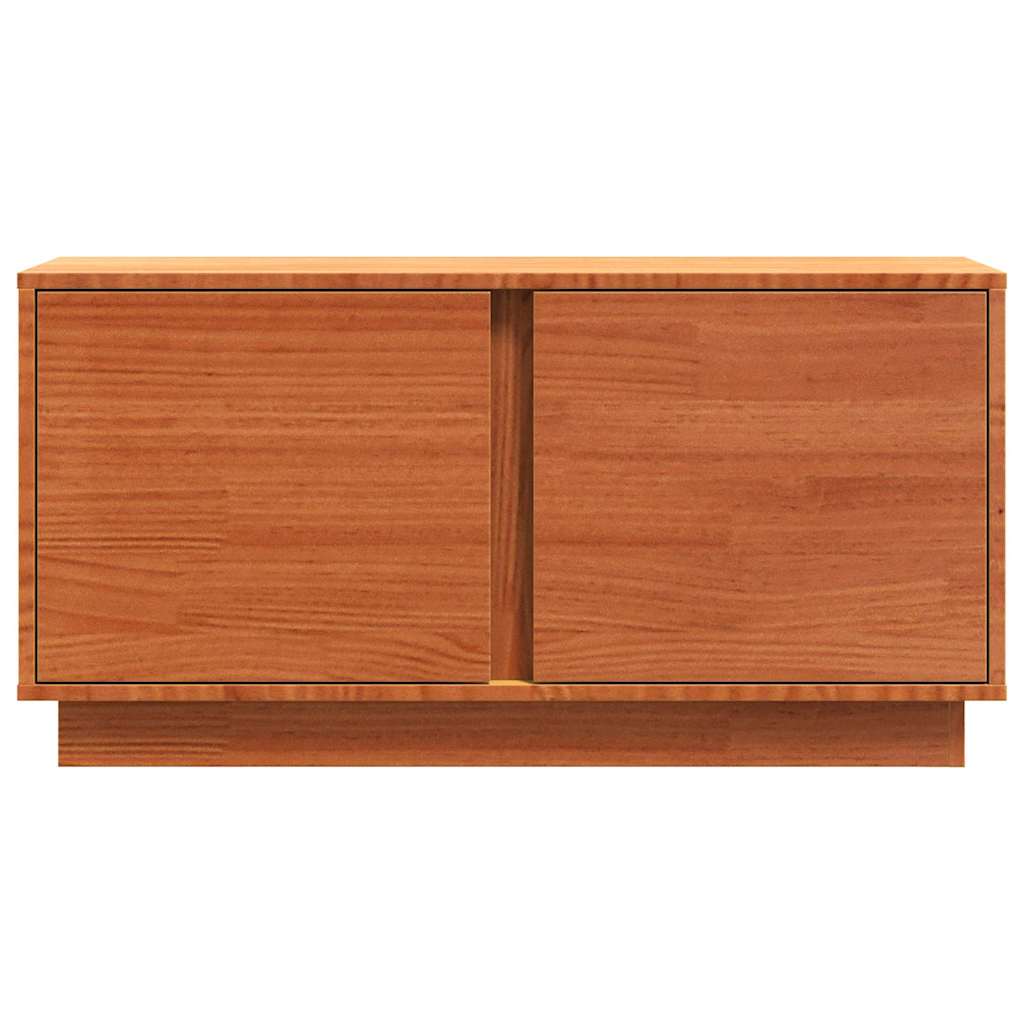 TV Cabinet Wax Brown 80 x 35 x 40.5 cm Solid Pine Wood
