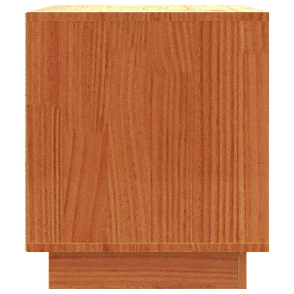 TV Cabinet Wax Brown 80 x 35 x 40.5 cm Solid Pine Wood