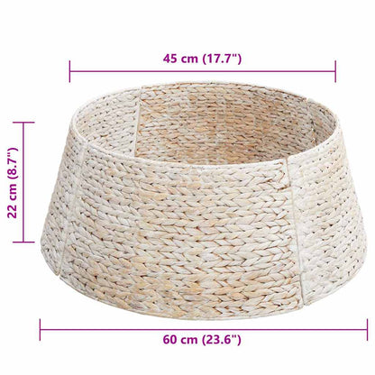 Christmas Tree Collar White 60 x 60 x 22 cm Water hyacinth