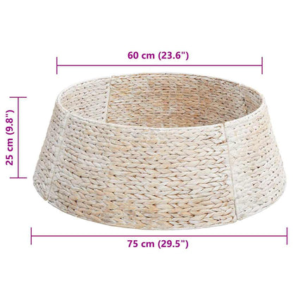 Christmas Tree Collar White 75 x 75 x 25 cm Water hyacinth