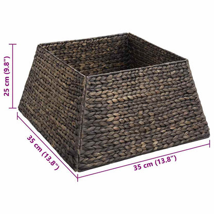 Christmas Tree Collar Black 50 x 50 x 25 cm Water Hyacinth