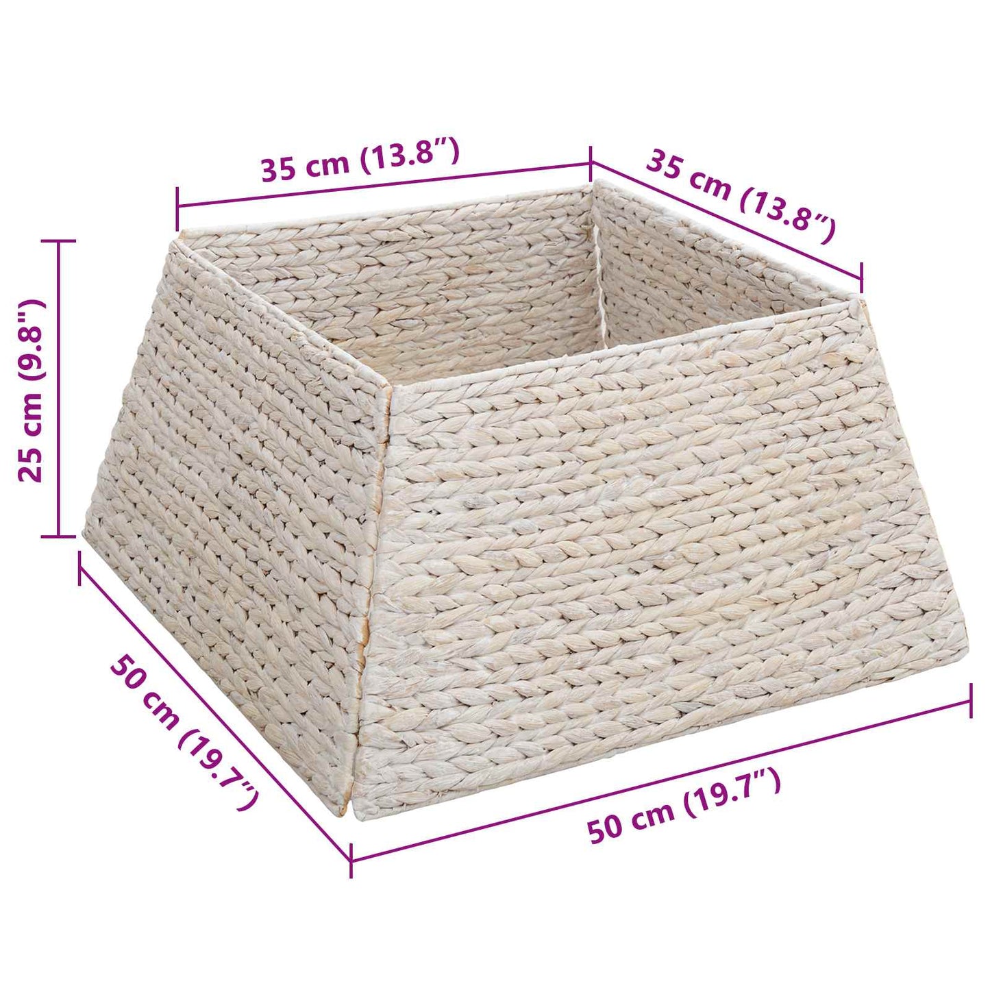 Christmas Tree Collar White 50 x 50 x 25 cm Water hyacinth