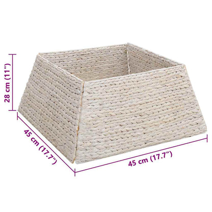 Christmas Tree Collar White 60 x 60 x 28 cm Water Hyacinth