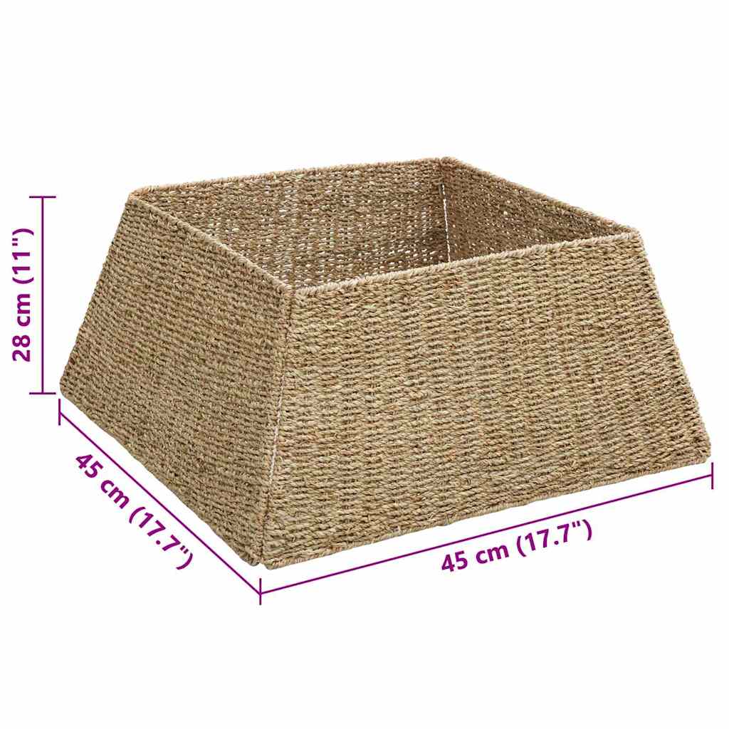 Christmas Tree Collar Brown 60 x 60 x 28 cm Seagrass