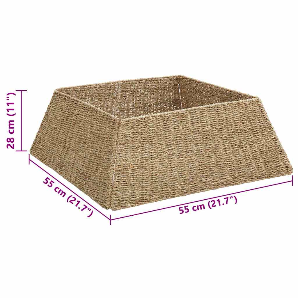 Christmas Tree Collar Brown 70 x 70 x 28 cm Seagrass