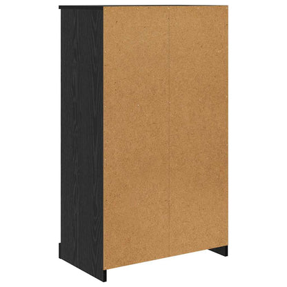 Highboard with Drawer 3 pcs Black Oak Engineered Wood