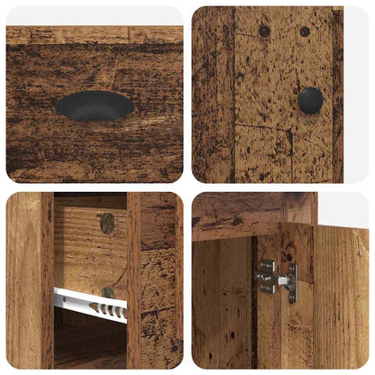 Desk with Cabinet Old Wood 154.5 x 50 x 75 cm Engineered Wood