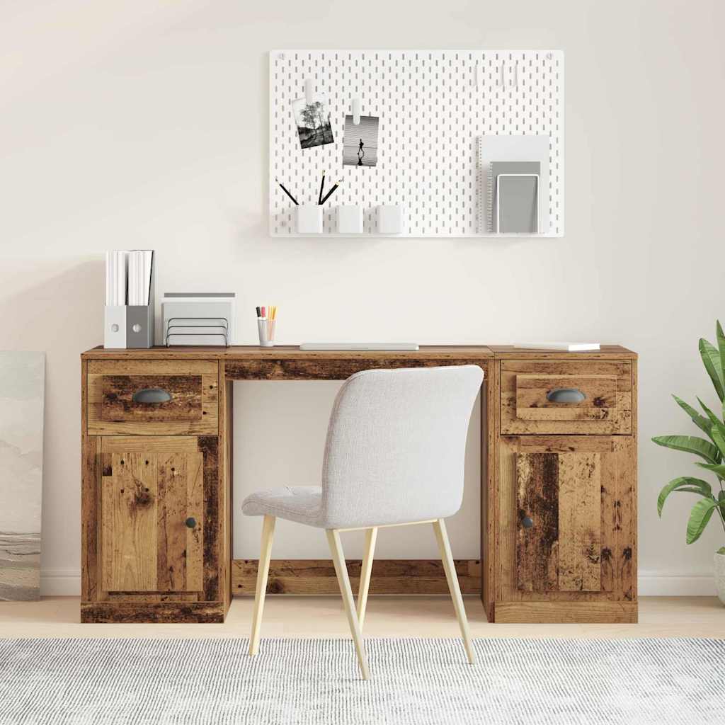 Desk with Cabinet Old Wood 154.5 x 50 x 75 cm Engineered Wood