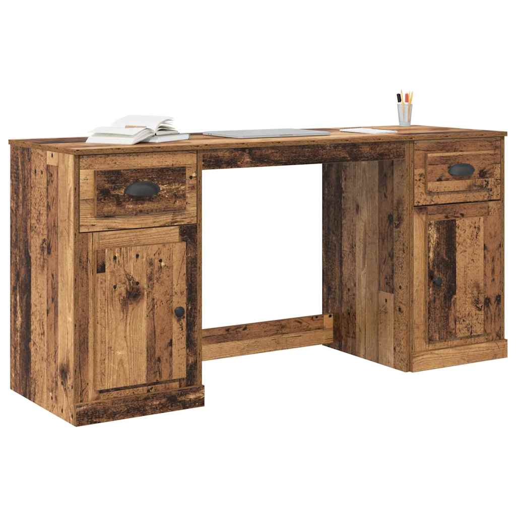 Desk with Cabinet Old Wood 154.5 x 50 x 75 cm Engineered Wood