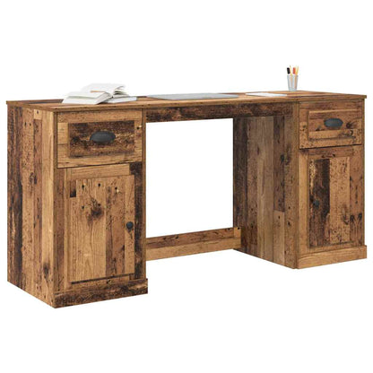 Desk with Cabinet Old Wood 154.5 x 50 x 75 cm Engineered Wood