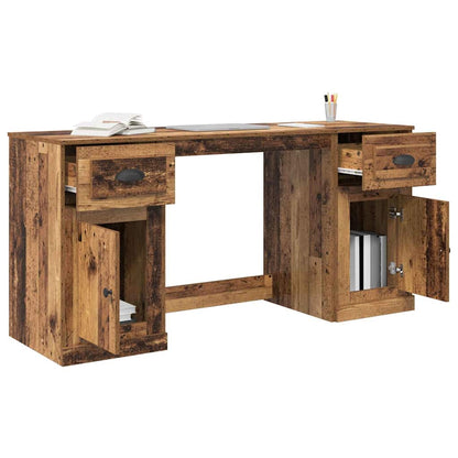 Desk with Cabinet Old Wood 154.5 x 50 x 75 cm Engineered Wood