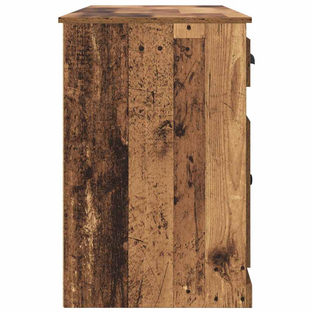 Desk with Cabinet Old Wood 154.5 x 50 x 75 cm Engineered Wood