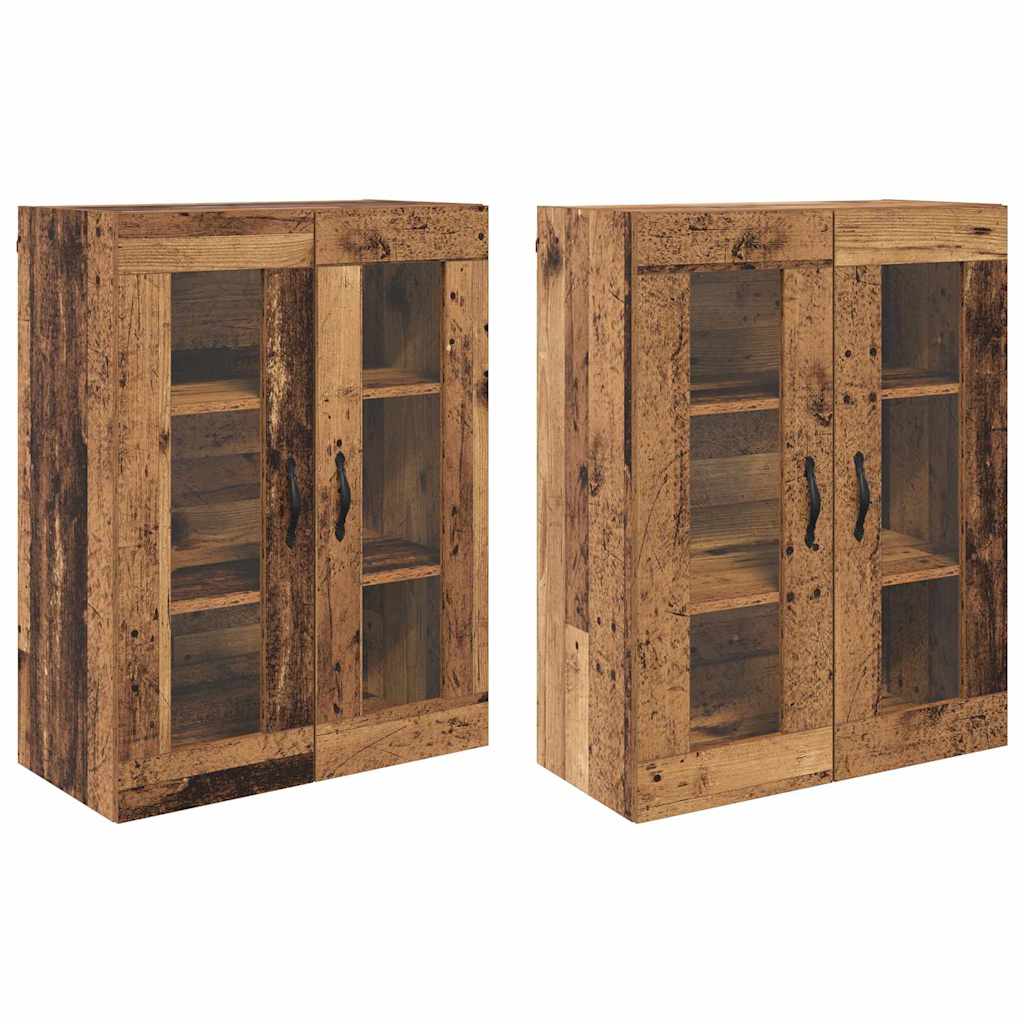 Wall Cabinets 2 pcs Old Wood 69.5 x 34 x 90 cm Engineered Wood