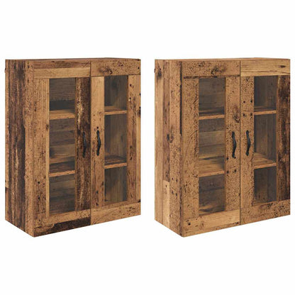 Wall Cabinets 2 pcs Old Wood 69.5 x 34 x 90 cm Engineered Wood