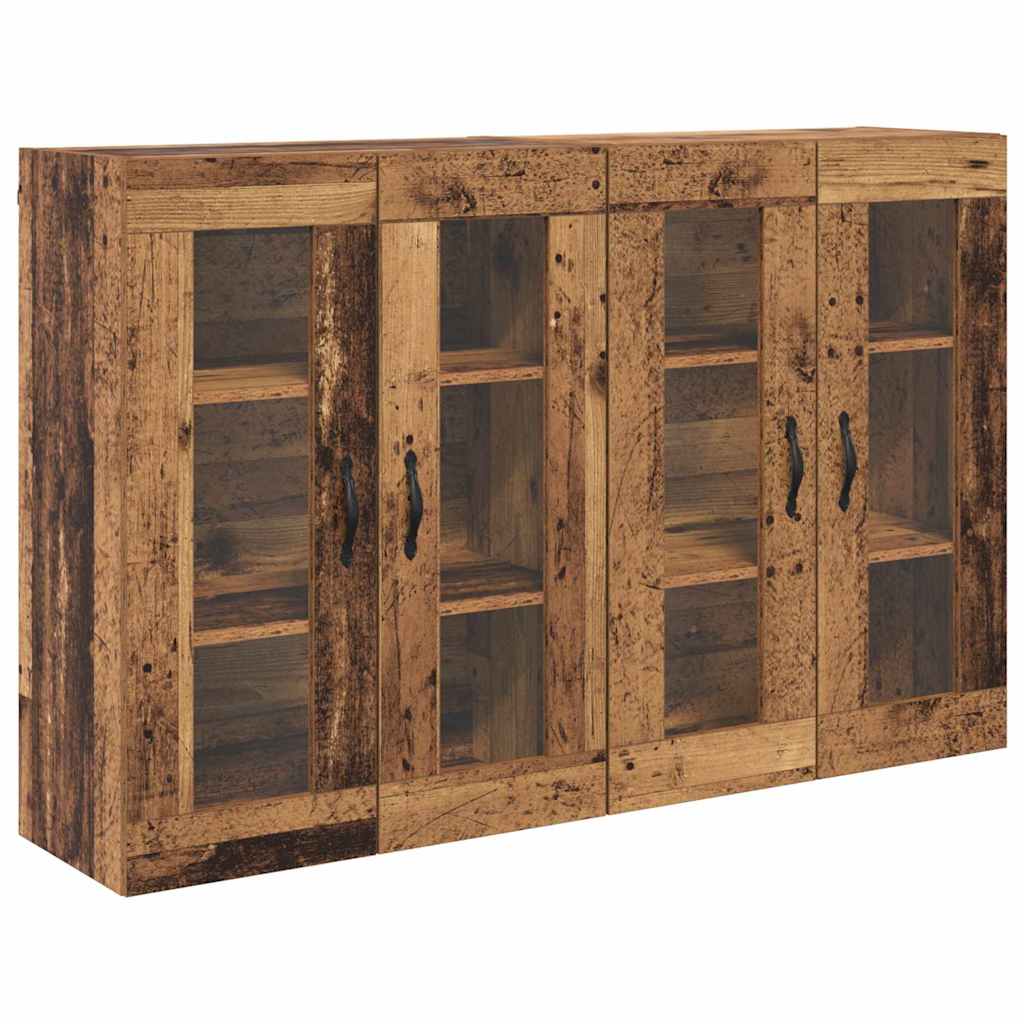 Wall Cabinets 2 pcs Old Wood 69.5 x 34 x 90 cm Engineered Wood