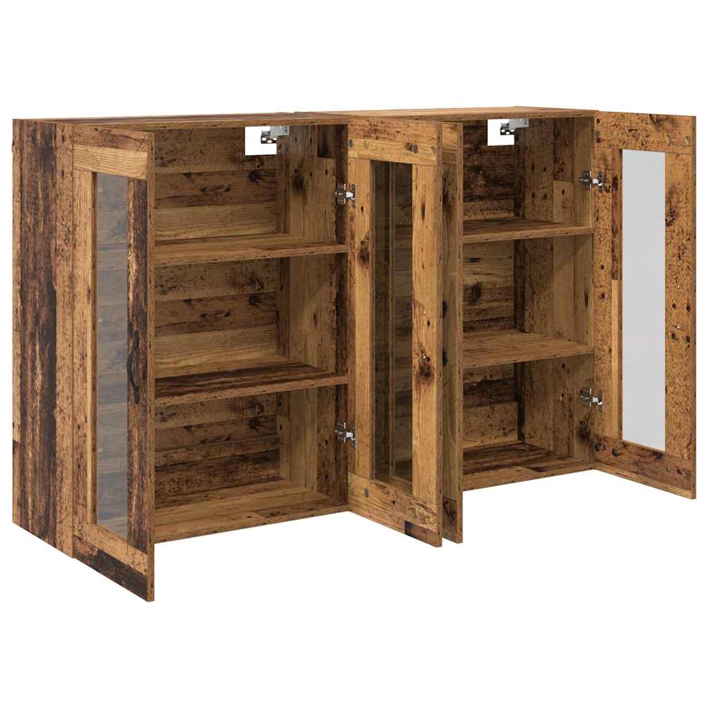 Wall Cabinets 2 pcs Old Wood 69.5 x 34 x 90 cm Engineered Wood