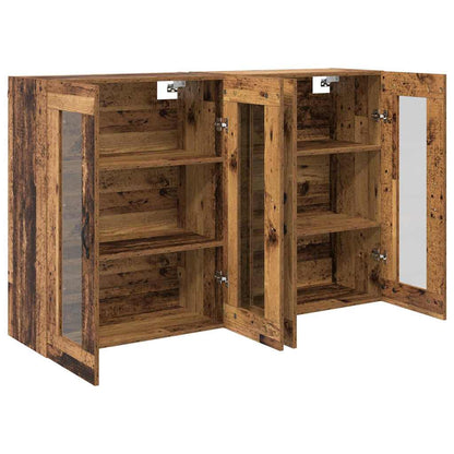 Wall Cabinets 2 pcs Old Wood 69.5 x 34 x 90 cm Engineered Wood