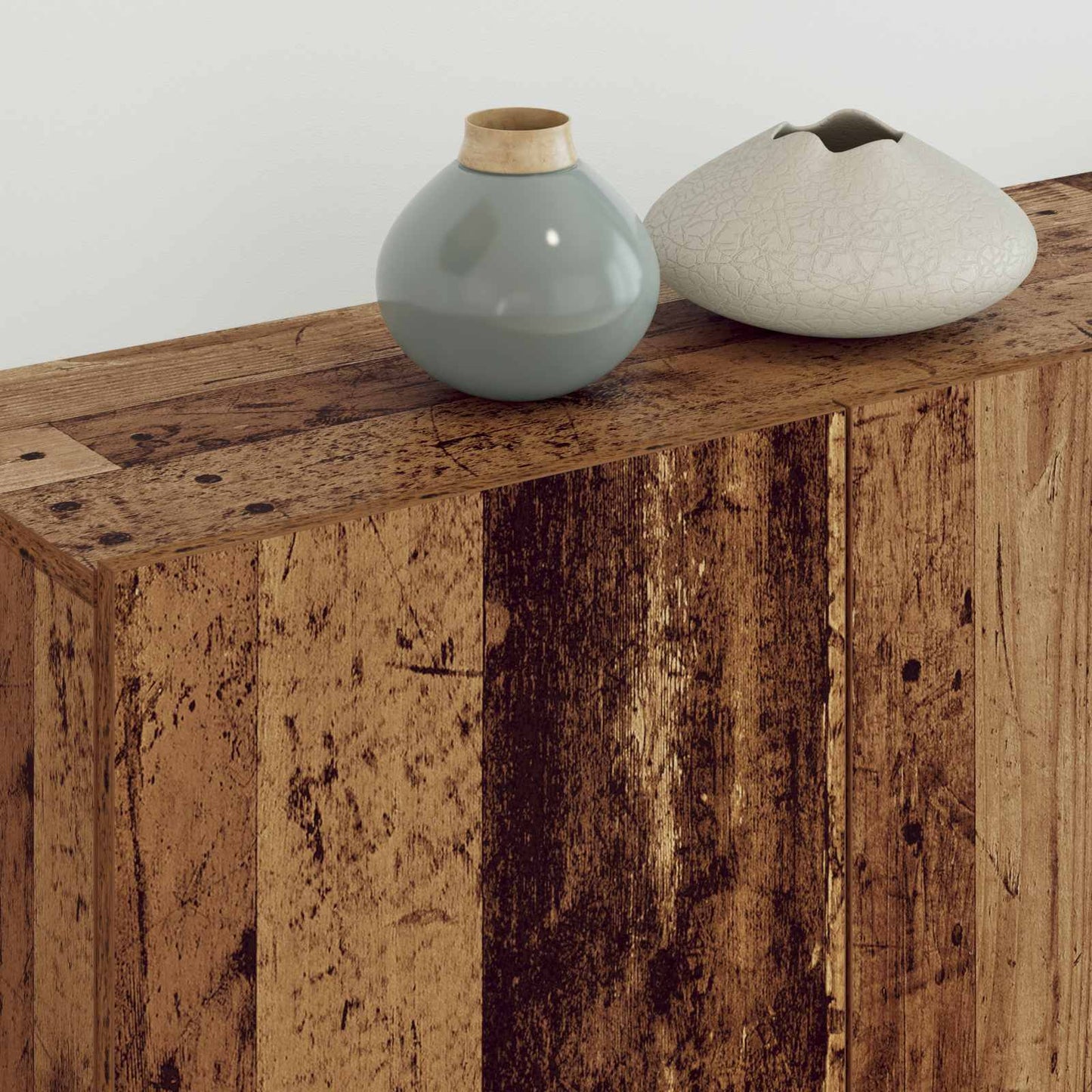 TV Cabinet Wall-mounted 4 pcs Old Wood Engineered Wood