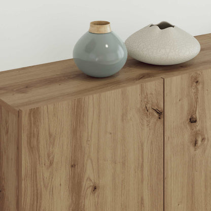 TV Cabinet Wall-mounted 4 pcs Artisan Oak Engineered Wood