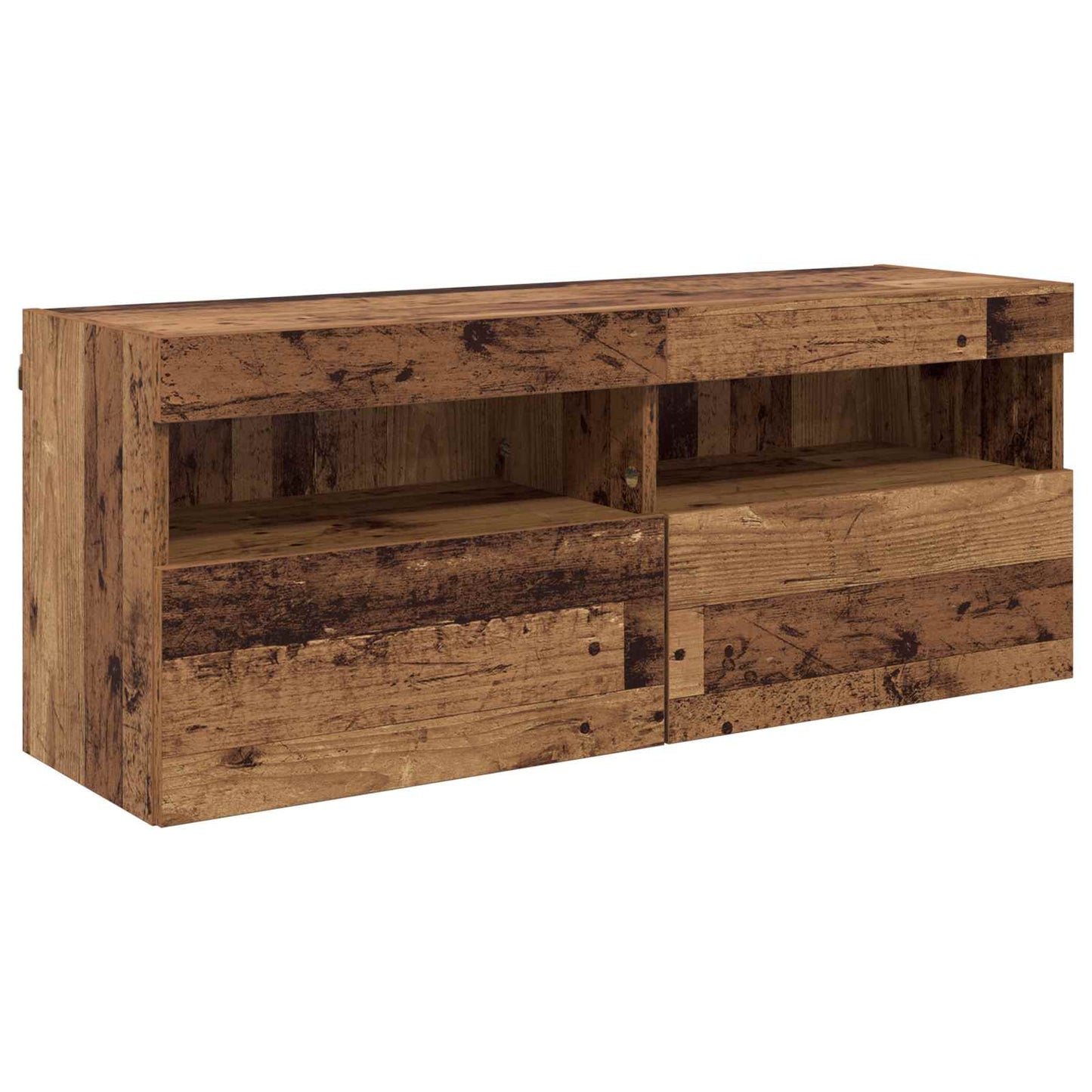 TV Wall Cabinet Set Wall-mounted 7 pcs Old Wood Engineered Wood