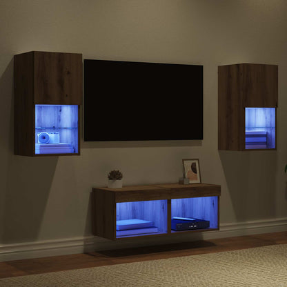 TV Wall Cabinets 4 pcs Artisan Oak 30.5 x 30 x 60 cm
