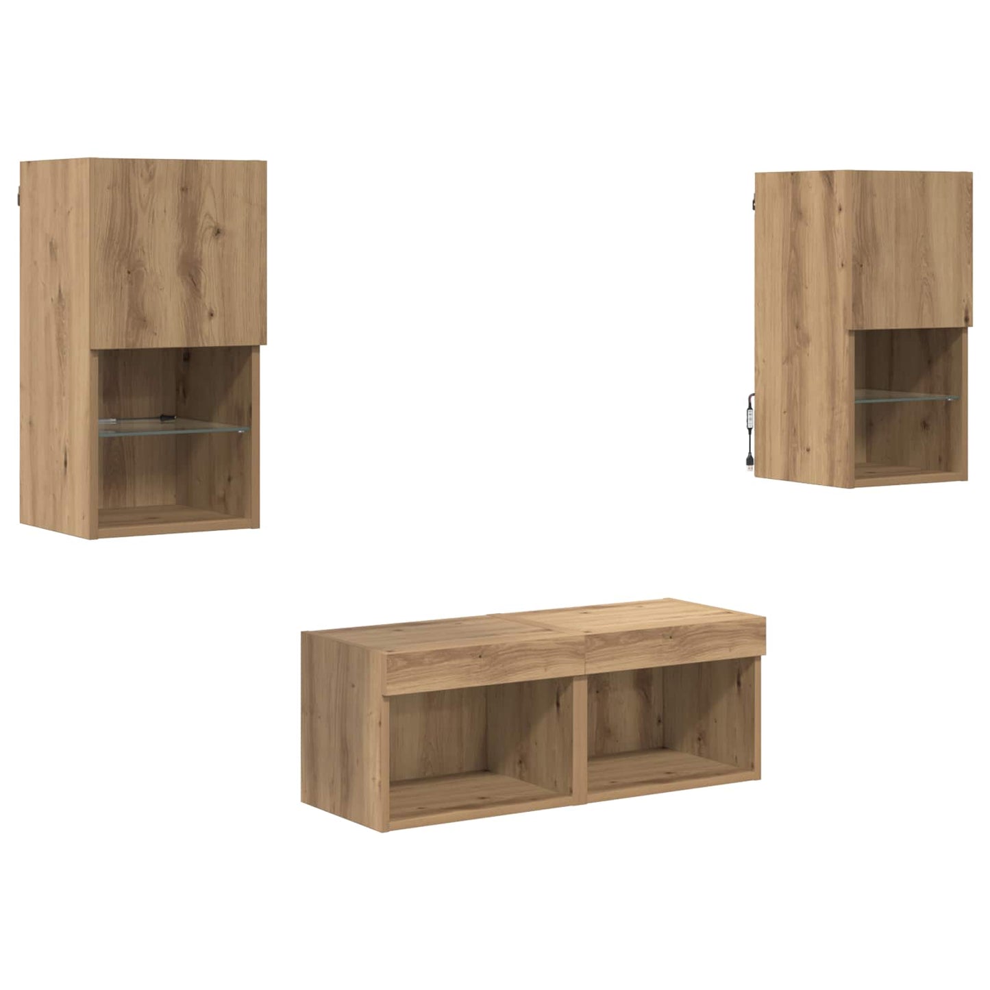 TV Wall Cabinets 4 pcs Artisan Oak 30.5 x 30 x 60 cm