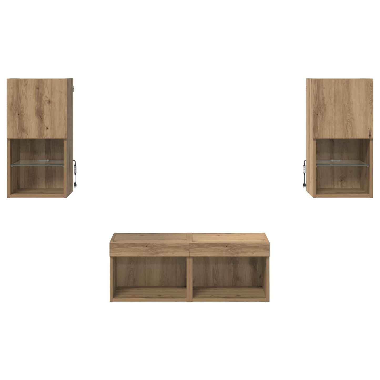 TV Wall Cabinets 4 pcs Artisan Oak 30.5 x 30 x 60 cm