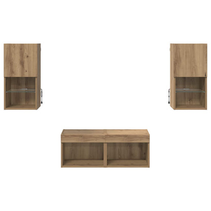 TV Wall Cabinets 4 pcs Artisan Oak 30.5 x 30 x 60 cm