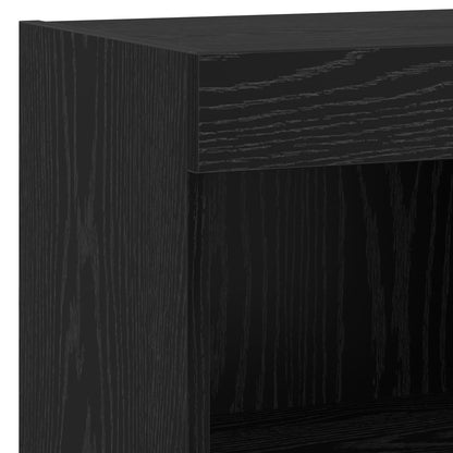 TV Wall Cabinets Wall-mounted 4 pcs Black Oak 30.5 x 30 x 60 cm