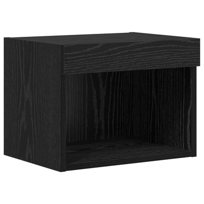 TV Wall Cabinets Wall-mounted 4 pcs Black Oak 30.5 x 30 x 60 cm