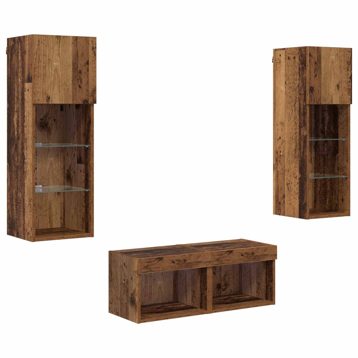 TV Wall Cabinets Wall-mounted 4 pcs Artisan Oak 40 x 30 x 30 cm