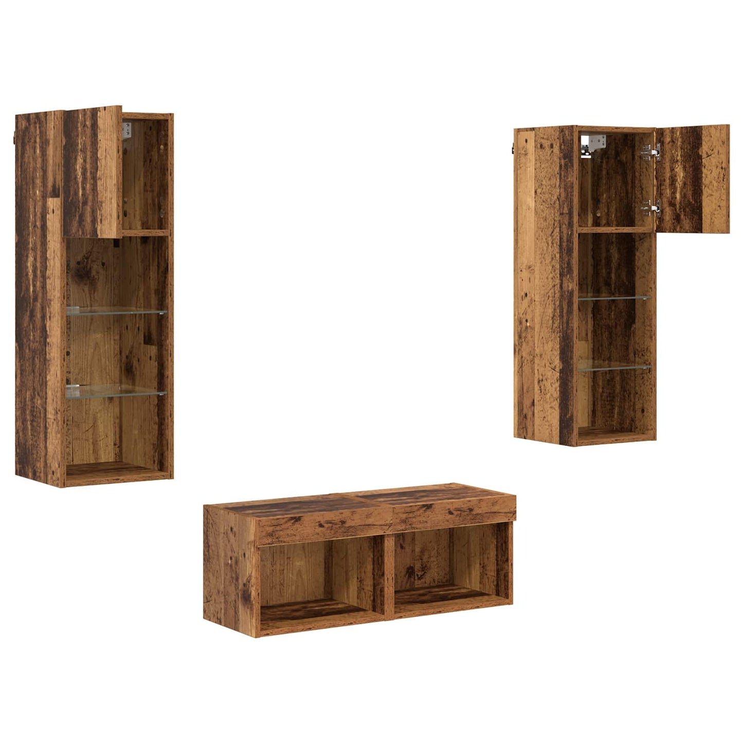 TV Wall Cabinets Wall-mounted 4 pcs Artisan Oak 40 x 30 x 30 cm