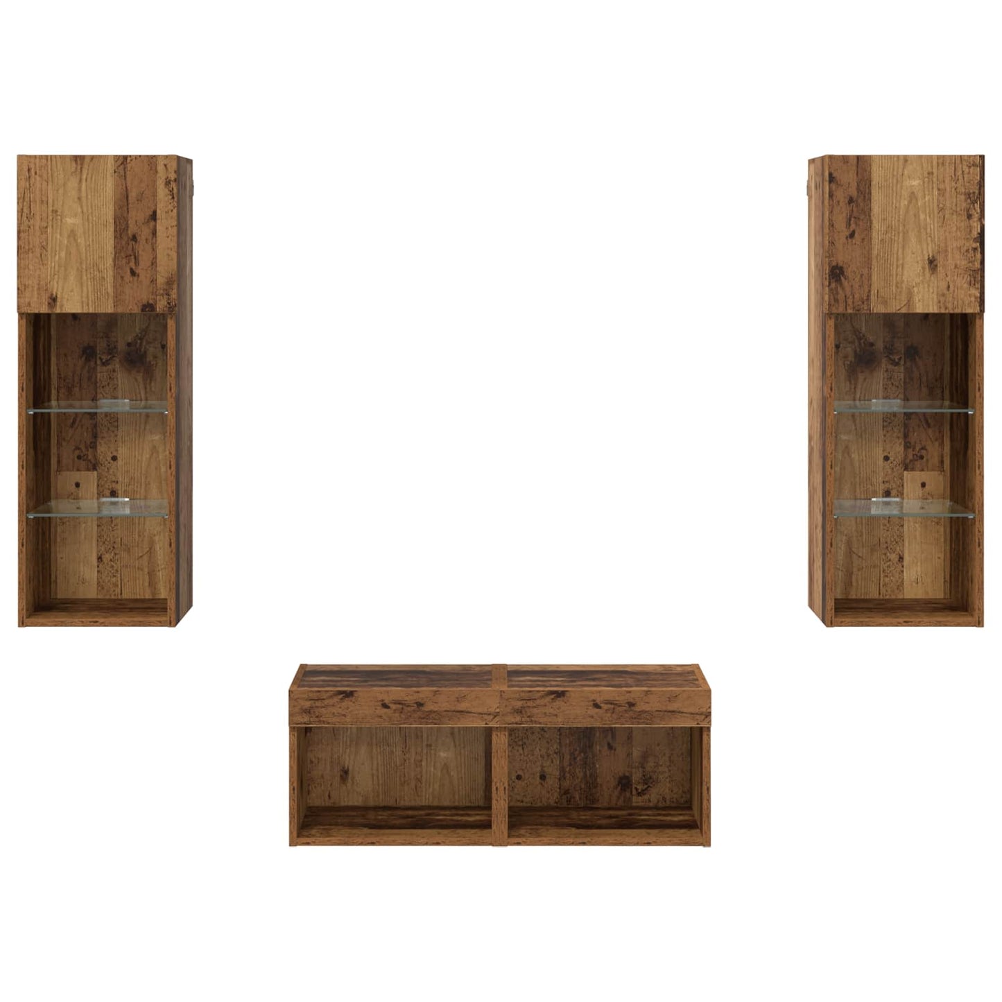 TV Wall Cabinets Wall-mounted 4 pcs Artisan Oak 40 x 30 x 30 cm