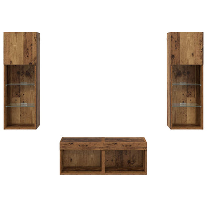 TV Wall Cabinets Wall-mounted 4 pcs Artisan Oak 40 x 30 x 30 cm