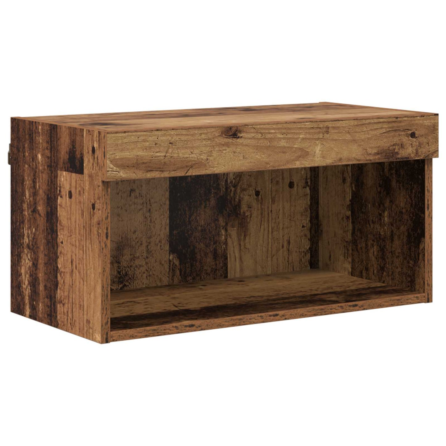 TV Cabinet with LED Strip Lights 7 pcs Old Wood Engineered Wood