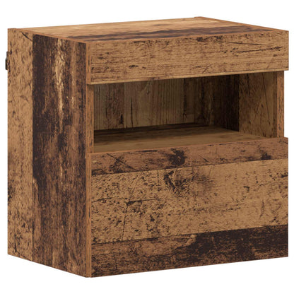 TV Cabinet with LED Strip Lights 7 pcs Old Wood Engineered Wood