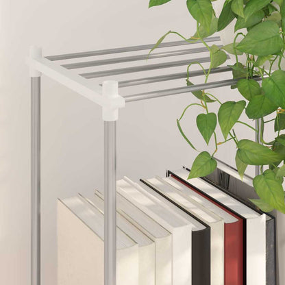Storage Shelf with Shelf White 43 x 27 x 90 cm Aluminium