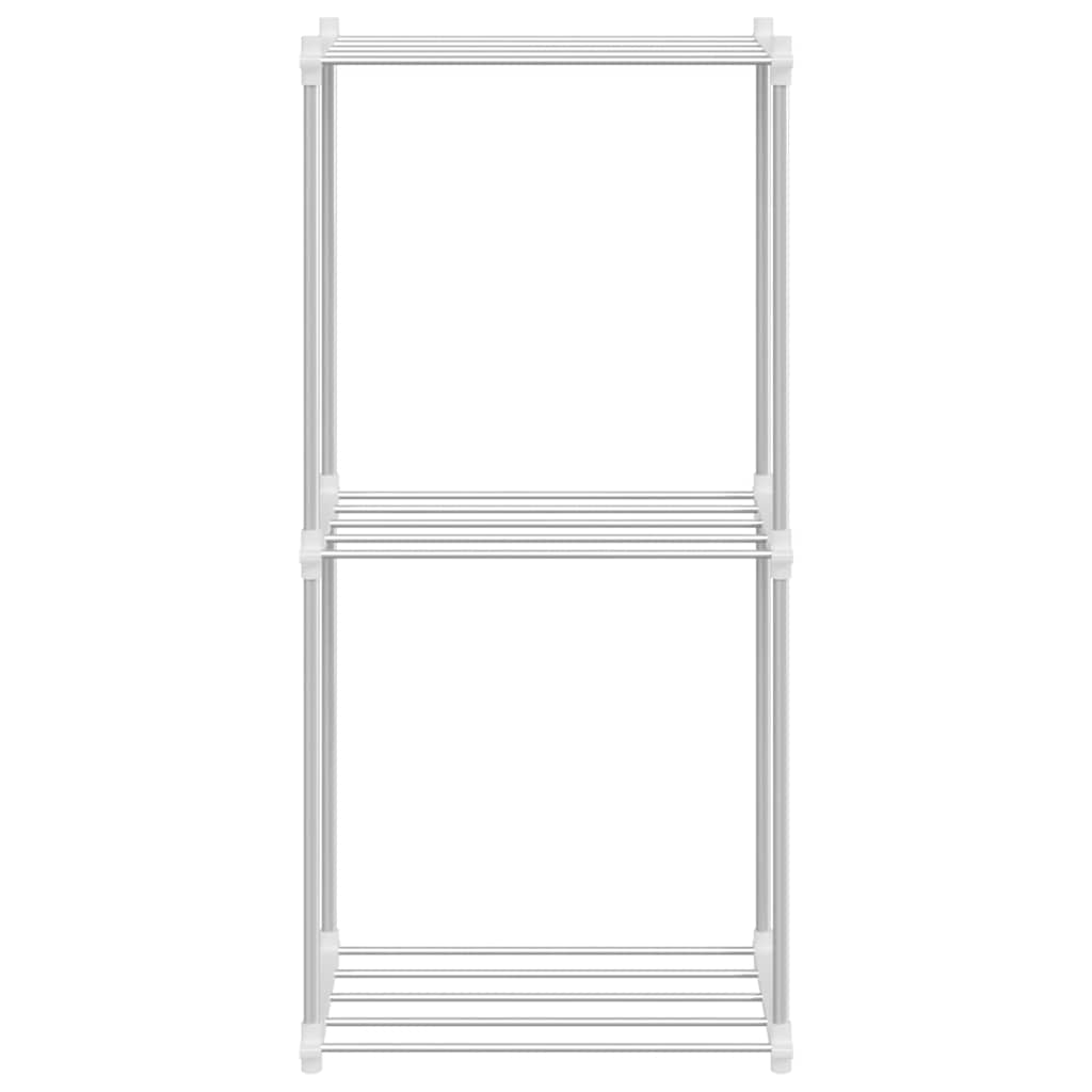 Storage Shelf with Shelf White 43 x 27 x 90 cm Aluminium