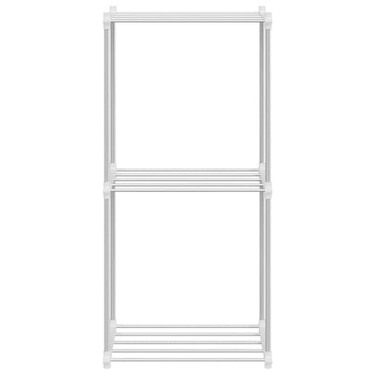 Storage Shelf with Shelf White 43 x 27 x 90 cm Aluminium