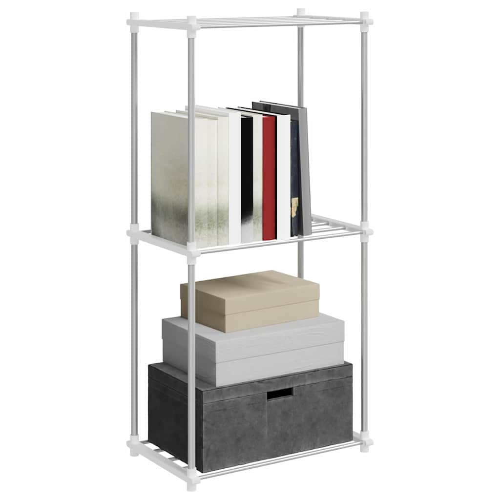 Storage Shelf with Shelf White 43 x 27 x 90 cm Aluminium