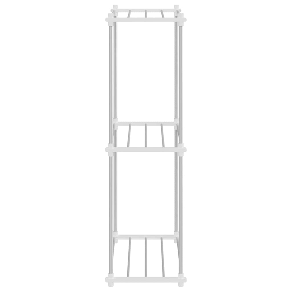 Storage Shelf with Shelf White 43 x 27 x 90 cm Aluminium