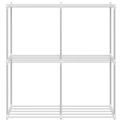 Storage Shelf with Shelf White 43 x 27 x 90 cm Aluminium
