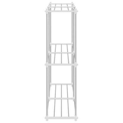 Storage Shelf with Shelf White 43 x 27 x 90 cm Aluminium