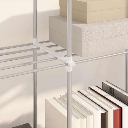 Storage Shelf with Shelf White 43 x 27 x 90 cm Aluminium