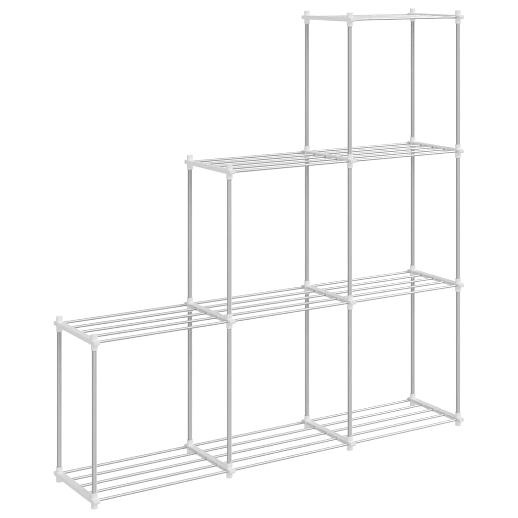Storage Shelf with Shelf White 43 x 27 x 90 cm Aluminium