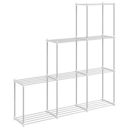 Storage Shelf with Shelf White 43 x 27 x 90 cm Aluminium